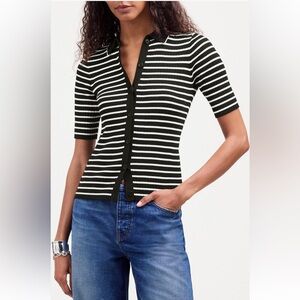 Madewell The Signature Knit Sweater Polo Top